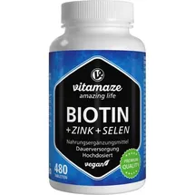 Vitamaze Biotin 10 mg hochdosiert + Zink + Selen Tabletten 480 St.
