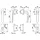 HOPPE Balkongarnitur NY 099KH/961N/U10/... Alu.F9016 63-73mm