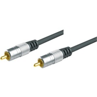 Tecline Professional Videokabel, High Quality, vergoldet, 1x Cinch St./St., 1,5 m Hochwertiges Koaxialkabel (1.50 m), Audio Kabel