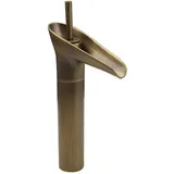 Spark - Waschtischmischer im europäischen Stil, Aufsatzwaschbecken, Kupfer, Retro-Wasserhahn, Weinglas-Wasserhahn, Bronze, groß