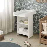 Vicco Mona 60 x 88 cm, Weiß, Wickelkommode inkl. Wickelauflage