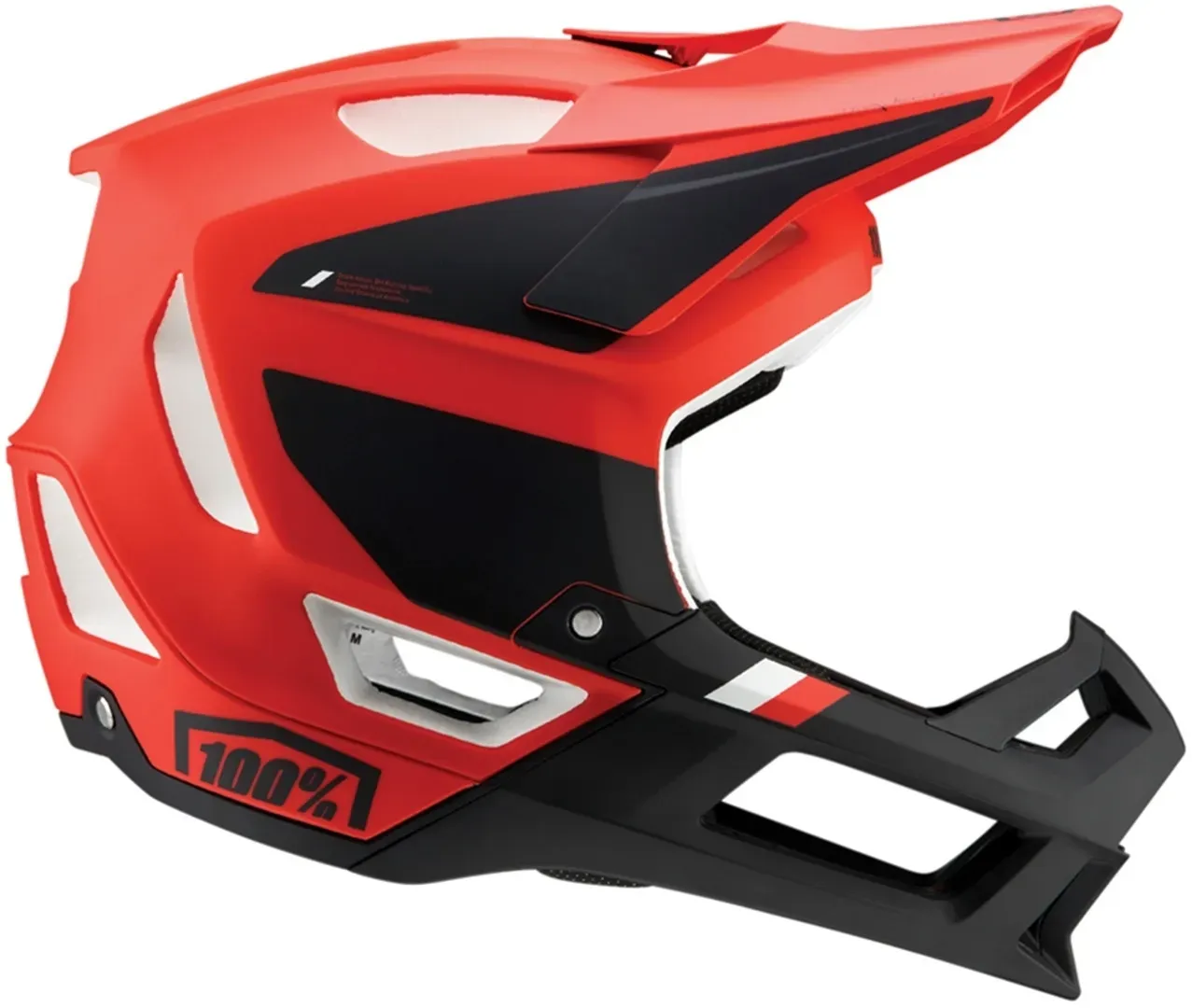 100% Trajecta Downhill Helm, zwart-rood, S Voorman