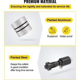 Vevor Hydraulischer Auspuffrohr-Expander, Größe 1-5/8" bis 4-1/4", 10-T-Pedalpumpe im Lieferumfang enthalten, mit 4 Matrizen, 2 Aufbewahrungskoffern für Kupfer-Aluminium-Rohre bei der Autoreparatur