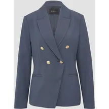 S.Oliver BLACK LABEL Doppelreihiger Blazer im Slim Fit Damen, blau, 46