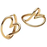 Pandora 263807C00 Damen-Ohrringe Herz Creolen Goldfarben