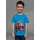Kidsworld T-Shirt "Mit coolem FEUERWEHR Druck", Jungen, Gr. 128/134, blau (türkis), Single Jersey, Obermaterial: 100% Baumwolle, bedruckt, Basic, Rundhals, Shirts T-Shirt, Kurzarm, Basic-Passform, mit stylischem Druck, Rundhalsausschnitt