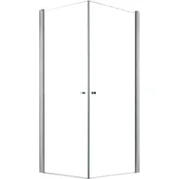 Glaszentrum Hagen Zeus Eckdusche mit Pendeltür 80 x 195 cm transparent
