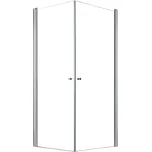 Glaszentrum Hagen Zeus Eckdusche mit Pendeltür 80 x 195 cm transparent