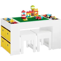 SoBuy Kindersitzgruppe KMB75 2 Stühle MDF weiß