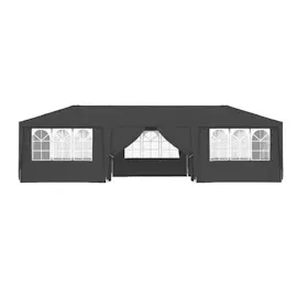 vidaXL Profi-Partyzelt 4 x 9 m inkl. 4 Seitenteile Anthrazit