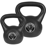 GORILLA SPORTS® Kettlebell - Einzeln 2kg - 20kg oder Set 17kg, 24kg, 30kg, 110kg, 113kg mit/ohne Ablage, Kunststoff - Kugelhantel, Kugelgewicht, Schwunghantel, Gewichten, Fitness, Krafttraining