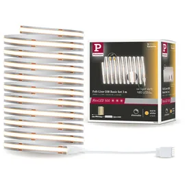Paulmann MaxLED 500 LED Strip COB Basis-Set 3 m warmweiß Full-Line silber