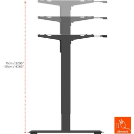 Celexon Schreibtischgestell eAdjust-71121  schwarz  elektrisch höhenverstellbar