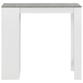vidaXL Bartisch mit Regal 110 x 50 x 103 cm Weiß