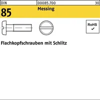 F. REYHER Nchfg. GmbH & Co. KG Flachkopfschraube DIN 85/ISO 1580 Schlitz M3 x 5 Messing 200 Stück