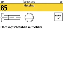 F. REYHER Nchfg. GmbH & Co. KG Flachkopfschraube DIN 85/ISO 1580 Schlitz M3 x 5 Messing 200 Stück