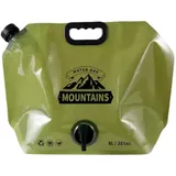 8L Faltbarer Wasserkanister mit hahn, Wassersack, Wasserbehälter Tragbar faltbare trinkflasche, faltbare wasserflasche BPA-frei Wasserbeutel für Camping, Wandern und Wasserspeicherung zu Hause,Grün