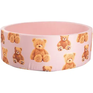 Knorrtoys KNORRTOYS.COM 76007 Bällebad, Teddy pink-150 Balls Grey/White/transparent