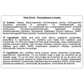 Best Body Low Carb Vital Drink Preiselbeer-Limette 1000 ml