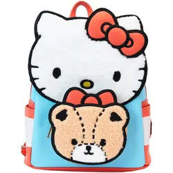 Loungefly Sanrio Hello Kitty&Tiny Chum Bear Sherpa Mini Backpack