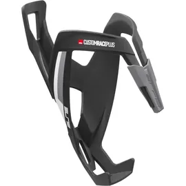 Elite Trinkflaschenhalter Custom Race Plus Elastomer-Gummi, mattschwarz/weiß