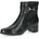 Stiefeletten aus Leder mit Blockabsatz Schwarz 40 EU