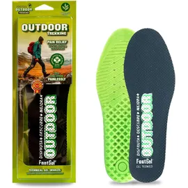 FootGel Einlegesohlen Outdoor Trekking - Eukalyptus - Grün blau 35/38