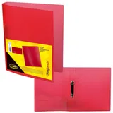 IDENA Ringbuch DIN A4, aus PP, 2 Ringe, 35 mm Rückenbreite, transluzent rot, 1 Stück