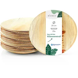 Wisefood Palmblatt Teller rund Ø 25 cm 25 St. Beige