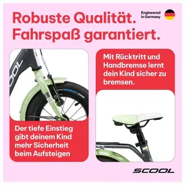 S'COOL niXe 12 Zoll RH 21 cm grau/pastelgrün