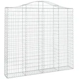 vidaXL Gabionen mit Hochbogen 200 x 30 x 180/200 cm