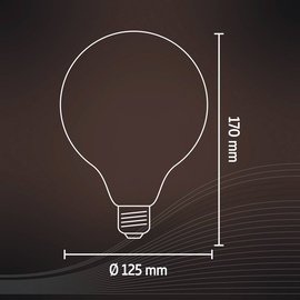 Calex Smart E27 G125 7W LED-Filament 806lm Gold,