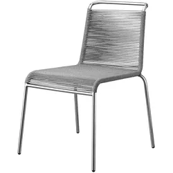 FDB Møbler - M20 Teglgård Stuhl Outdoor, Kordel hellgrau