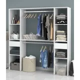 Parisot Combi 2 Mehrzweckschrank 176 x 180 cm Weiß Holz