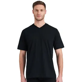 SCHIESSER T-Shirt 2er Pack - 1/2 Arm, Unterhemd, V-Ausschnitt, Schwarz