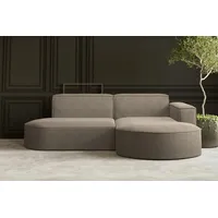 Kaiser Möbel Ecksofa, Sofa L form, Couch L form MODENA L STUDIO stoff Verita Warmbeige Rechts