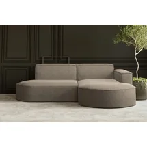 Kaiser Möbel Ecksofa, Sofa L form, Couch L form MODENA L STUDIO stoff Verita Warmbeige Rechts