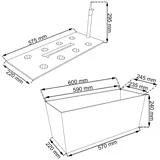 Prosperplast Blumenkasten Rato 60 x 24,5 x 24 cm anthrazit