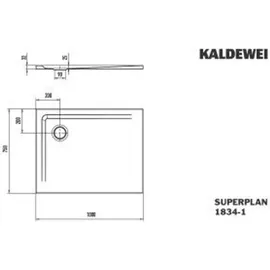 Kaldewei SUPERPLAN 1834-1 Duschwanne 383400010001,