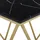 Beliani Beistelltisch Malibu Schwarz / Gold