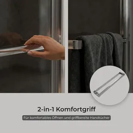 Schulte Sunny Duschtür anschlaglos 90 x 190 cm Sicherheitsglas