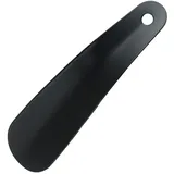 TingDongWei Schuhlöffel, 16cm Mini Schuhanzieher Edelstahl, Shoe Horn mit hängendem Loch, Sehr Stabile Ausführung, ergonomischer Form für Herren, Damen, Kinder, Senioren, Schwarz