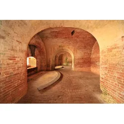 Fototapete PAPERMOON "ARCHITEKTUR-STEINWAND", bunt, B:3,50m L:2,60m, Vlies, Tapeten