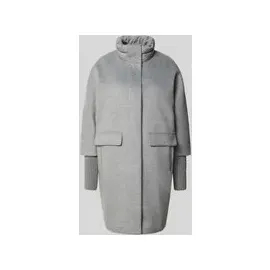 Comma, Comma Mantel mit Stehkragen, Hellgrau, 42