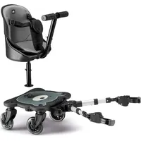 Buggyboard mit Sitz Dudu | Mitfahrbrett | Geschwisterboard | Für Kinderwagen & Buggys - Schwarz