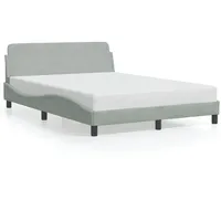 VidaXL Bettgestell \"Dover\" Hellgrau 120x200 cm Samt