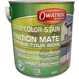 Owatrol Solid Color Stain Wetterschutzfarbe, Acryl-Decklack - 2.5 l