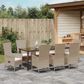 vidaXL Gartenmöbel-Set 9-tlg. Beige