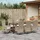 vidaXL Gartenmöbel-Set 9-tlg. Beige