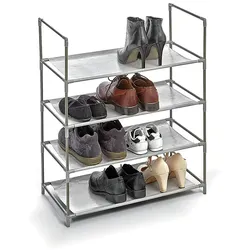 SCHUHREGAL MIT 4 REGALEN GRAU 58,5x28,5x70CM